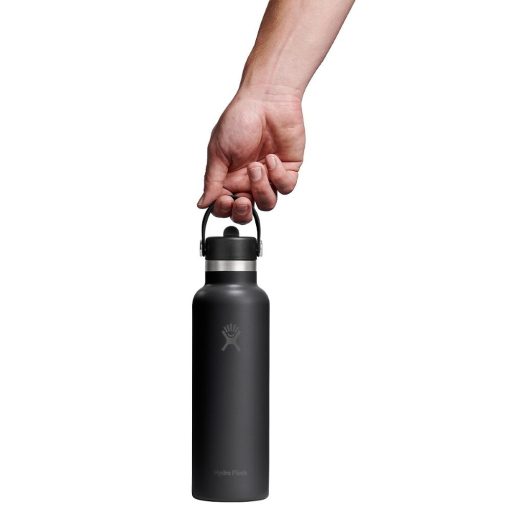21 OZ STANDARD FLEX STRAW CAP BLACK